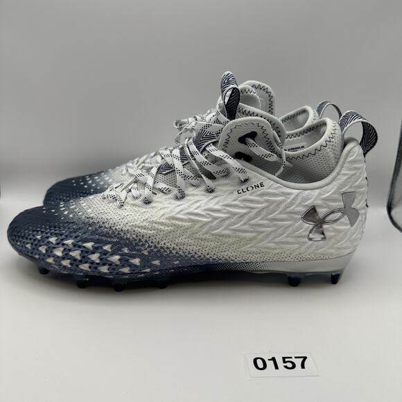 UNDER ARMOUR Men\'s 12.5 Spotlight Clone 3.0 MC Football Cleats White/Navy main image 7